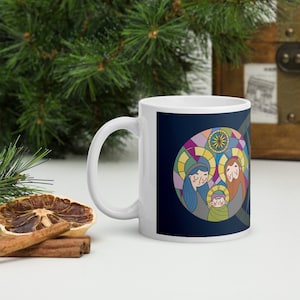 Colorful Nativity Mug, Blessed Virgin Mary 11oz Mug, Holy Mary Mug, Catholic Mug, Saints Mug, Catholic Saints Mug, Devotional Mug