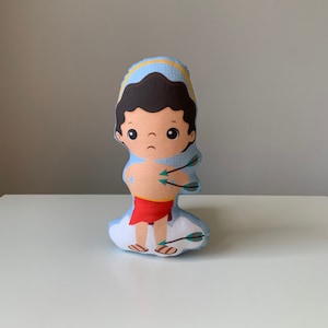 Saint Sebastian Stuffed Doll, Saint Pillow Doll, Saint Gift, Baptism, Catholic Gift, Saint Sebastian Doll, Pillow Doll, Saints Doll