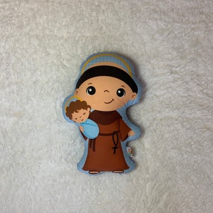 Saint Anthony Stuffed Doll, Saint Gift, Baptism, Catholic Gift, Saint Anthony Gift, Saint Anthony Doll, Pillow Doll, Jesus Christ, Saint