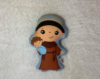 Muñeco de peluche de San Antonio, regalo de Santo, bautismo, regalo  católico, regalo de San Antonio, muñeco de San Antonio, muñeco de almohada,