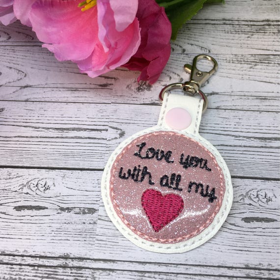 Liebe Dich Von Ganzem Herzen Schlüsselanhänger Schlüssel Valentines Schlüsselanhänger Schlüssel Kette Geschenk Schlüsselanhänger Valentines