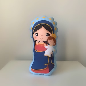 Our Lady of Angels Stuffed Doll, Saint Gift, Baptism, Catholic Gift, Our Lady of Angels Gift, Saint Doll, Pillow Doll, Virgin Mary Doll
