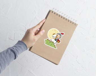 Saint George and the Dragon Sticker, St George Sticker, Saint George Water Resistant Vinyl Matte or Glossy Sticker, Catholic Sticker