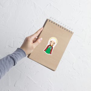 Saint Martha Sticker, Saint Martha Sticker, Saint Martha Water Resistant Vinyl Matte Sticker, Catholic Sticker