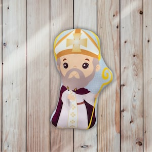 Saint Blaise Stuffed Doll, Saint Gift, Baptism, Catholic Gift, Saint Blaise Gift, Saint Blaise Doll, Pillow Doll, Saint Blaise