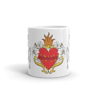 Sacred Heart of the Blessed Virgin Mary 11oz Mug, Holy Mary Mug, Catholic Mug, Saints Mug, Catholic Saints Mug, Devotional Mug, Mugs to Pray