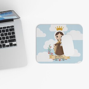 Our Lady of Mount Carmel mouse pad, Catholic mouse pad, Saints mouse pad, homeschool mouse pad, Catholic Saints mouse pad, Mount Carmel