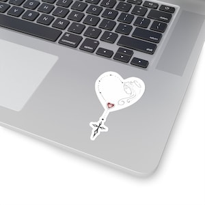 Mary and Rosary Sticker, Virgin Mary Water Resistant Vinyl Matte Sticker, Catholic Sticker, Saints Sticker, Faith Sticker