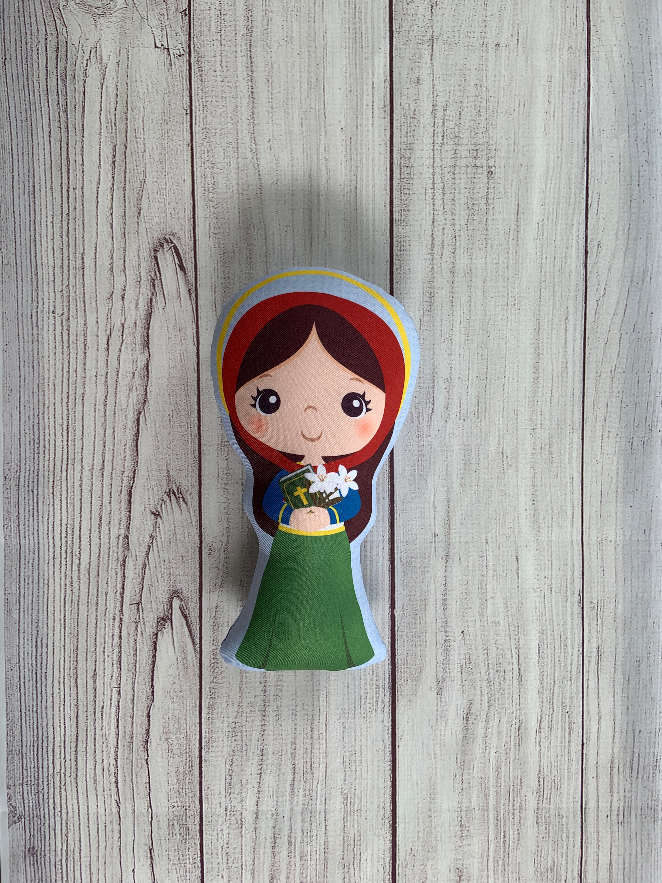 Saint Dymphna Stuffed Doll, Saint Gift, Baptism, Catholic Gift, Gift, St Dymphna Doll, Pillow Doll, Saint Dymphna, Catholic Gifts, Saints
