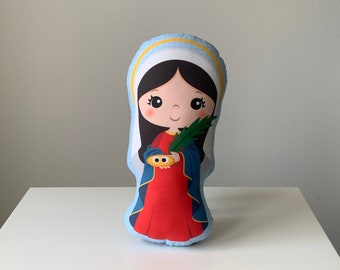 Saint Lucy Stuffed Doll, Saint Gift, Baptism, Catholic Gift, Gift, Pillow Doll, St Lucy, saints doll, catholic kids, First Communion, Prayer