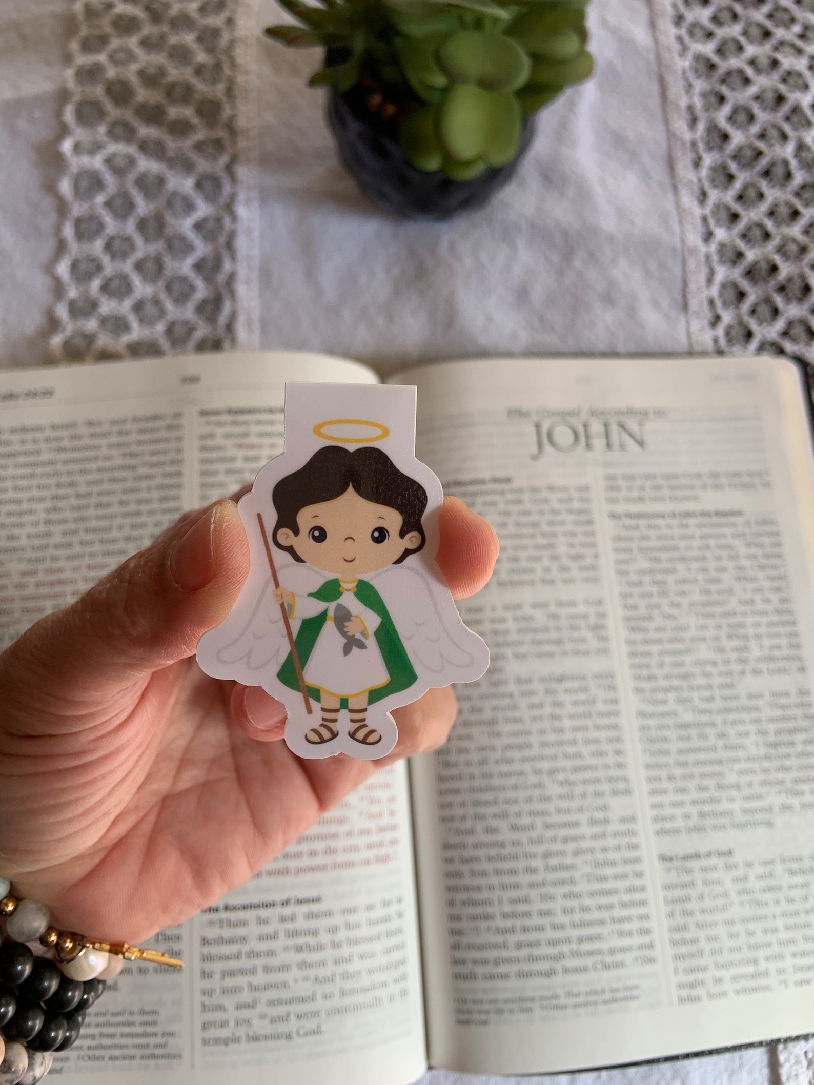 Saint Raphael the Archangel Magnetic Bookmark, Catholic Bookmark ...