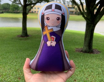 St. Bridget of Sweden Stuffed Doll, Saint Gift, Baptism, Catholic Gift, Saint Bridget of Sweden Gift, Pillow Doll, St. Bridget of Sweden