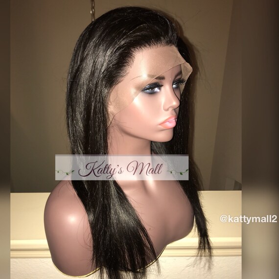 Straight Lace Front Wig 100 Virgin Hair Wig Human Hair Wig Etsy