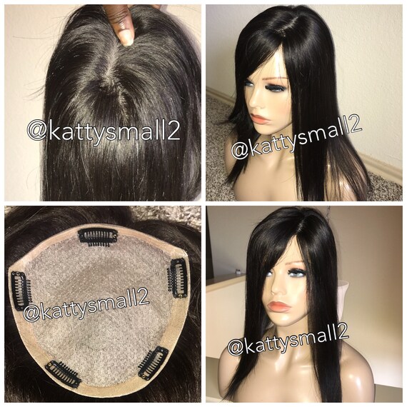Silk Base Topper Hair Topper For Thinning Hair Hair Topper Etsy