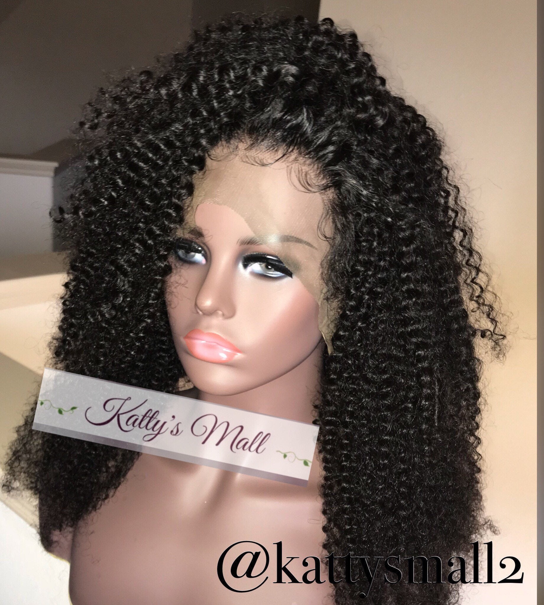 180 Density Full Lace Afro Kinky Wig Afro Curly Wig Lace Etsy