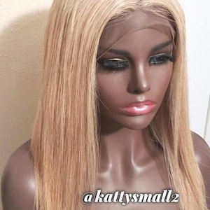 Versandfertig, blonde Volle Spitze Perücke