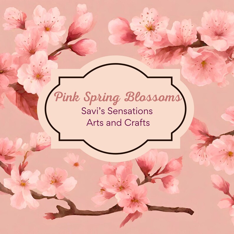 Pink Spring Cherry Blossom Printables Digital Download Junk Journals ...