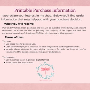 Pink Rose Printables | 29 Pages | Romantic | Watercolor Style ...