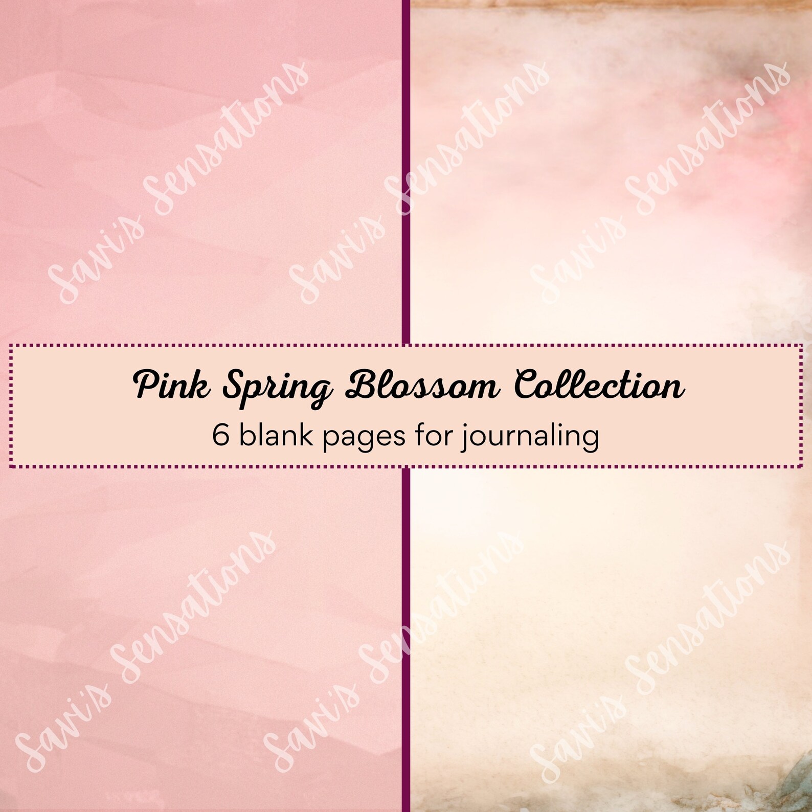 Pink Spring Cherry Blossom Printables Digital Download Junk Journals ...
