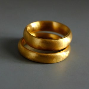 22k 24k Artifact Roman Solid Gold Band Ring