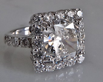 5ct Radiant Cut Diamond Ring 18k GIA