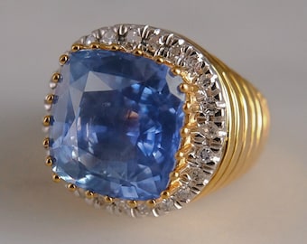 GIA 11ct Sapphire and Diamond Ring 18k