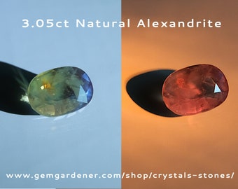 SOLD 3ct Natural Alexandrite Gemstone