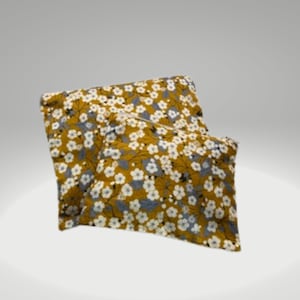 Two zipper pouches in Mitsi Liberty Tana Lawn