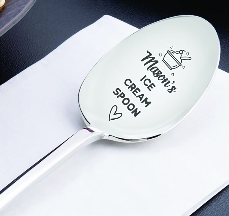 Gift for Dad Dads Ice Cream Spoon with engraved name
