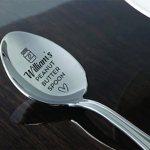 Peanut Butter Spoon With Your Name-Gift For Boyfriend-Father’s Day Gift-Dad Birthday-Unique Custom Christmas gifts-