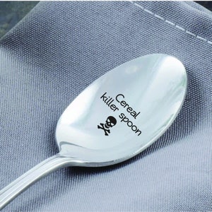 Cereal killer spoon cereal killer   cereal spoon Cereal lovers men&#39;s gift Hallowe’en gifts, Easter gift Christmas  gift