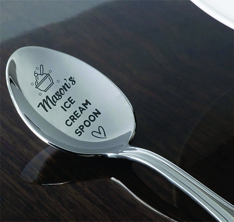 Gift for Dad Dads Ice Cream Spoon with engraved name