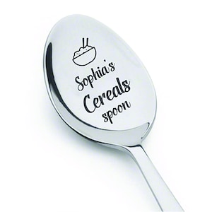 Cereals spoon with YOUR name Christmas    hallowe’en gifts Christmas  gift