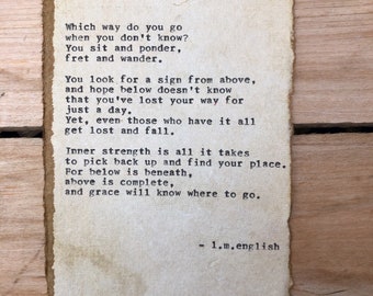 Typewriter Poetry Etsy