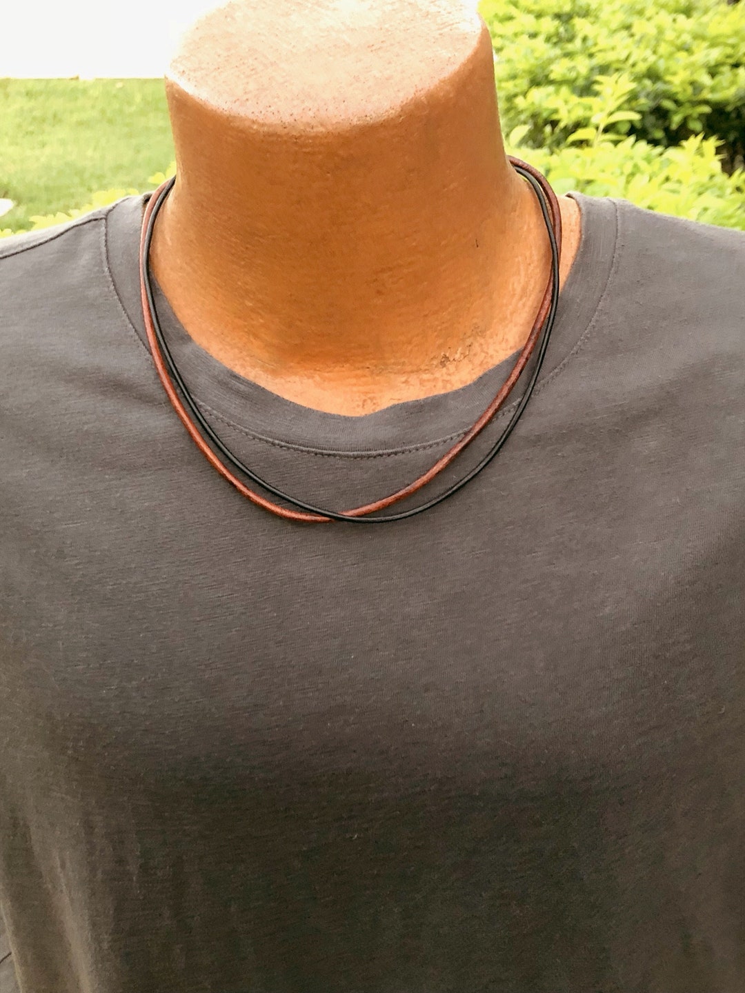 Leather Necklace, Cord Necklace, Leather Jewelry, Men Leather Necklace
