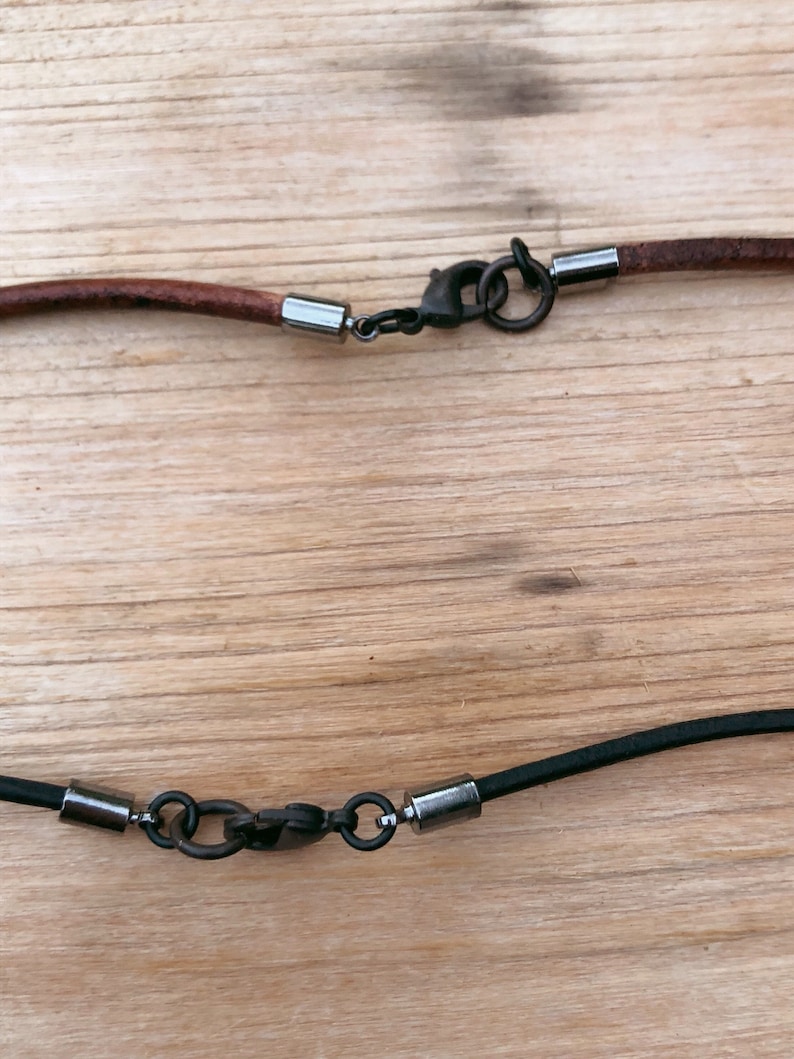 Leather Necklace Cord Necklace Leather Jewelry Men Leather Etsy