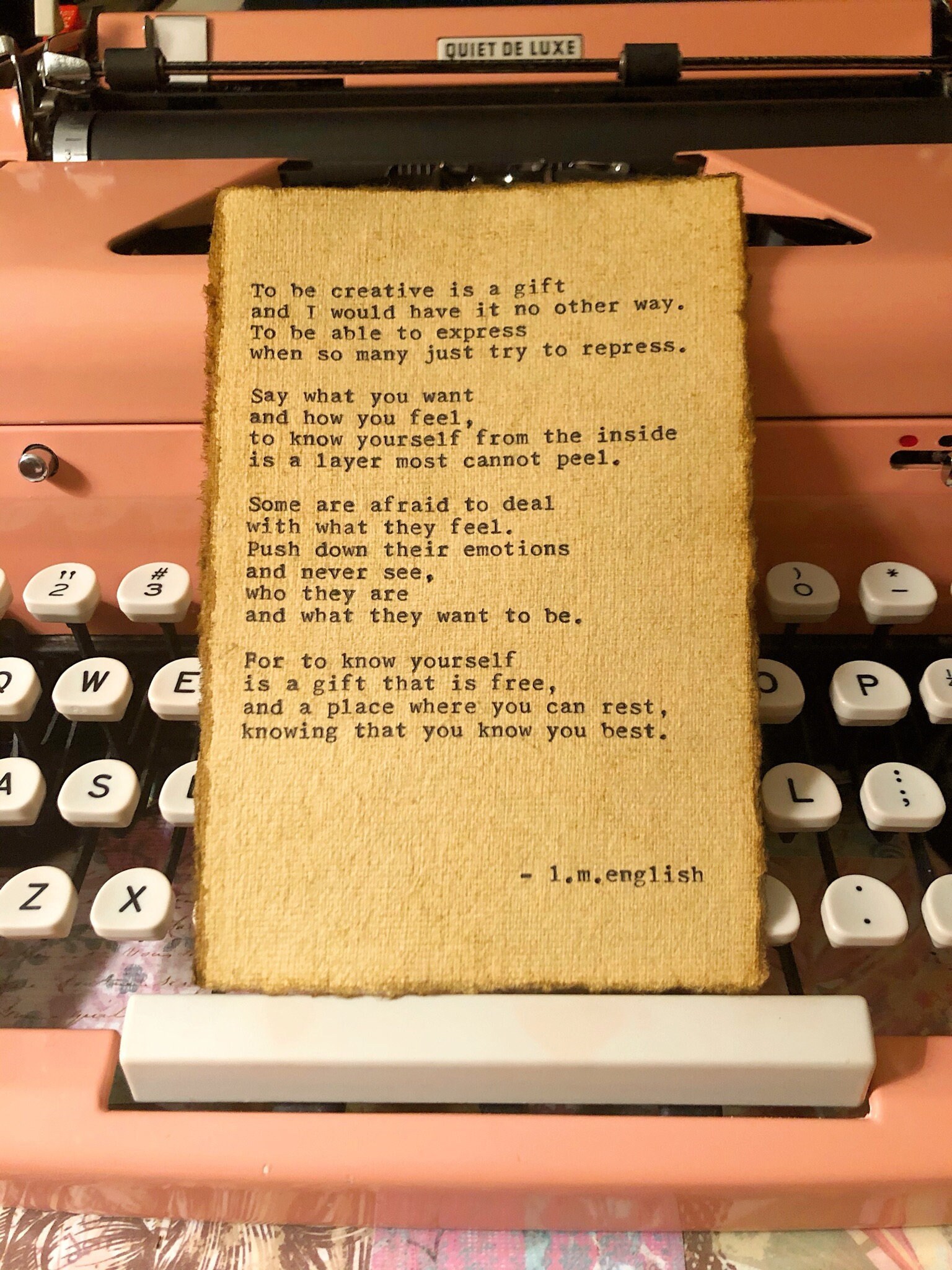 Original Poetry Typewriter Poem Be Creative Poetry Decor Etsy