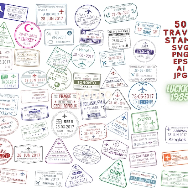 50 Travel continents stampTravel SVG,PNG,JPGStamp Svg Bundle, Passport Stamp, Postmark svg,Stamp clipart, Passport clipart, Stamps Tourism