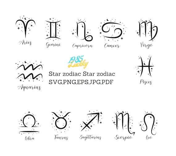 12 Star Zodiac Star Zodiac Constellation Svg Png Zodiac Svg | Etsy