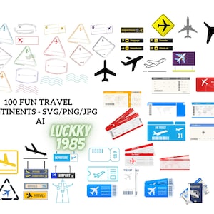 100 Fun Travel Kontinente Stempel Travel SVG,PNG,JPG,Svg Bundle, Passport Stamp, Poststempel svg,Stempel Clipart, Passport Clipart, Briefmarken