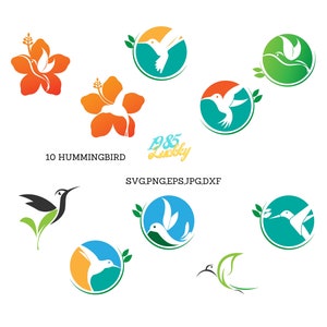 10 HUMMINGBIRD SVG, bird svg, hummingbird clipart, hummingbird cut file, hummingbird vector, bird silhouette, hummingbird cricut, bird