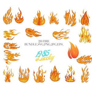 20 Fire bundle Svg, Fireball svg, Fire svg, Flames svg, Flame svg, Fire clipart, Fire vector, Fire silhouette, Fire cricut, Fire cut file