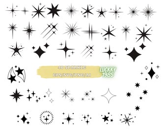 40 SPARKLE SVG, Stars SPARKLE Svg, Sparkle Svg Cut Files for Cricut, Sparkle cut files, Sparkle Clipart