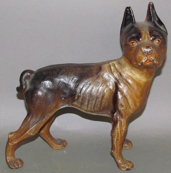 Antique Original Hubley Cast Iron Boston Terrier Etsy