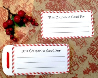 Christmas Coupon Book, Customizable Coupon Book, Blank Printable Coupons, Instant Download, Stocking Stuffer, Last Minute Gift, Digital File