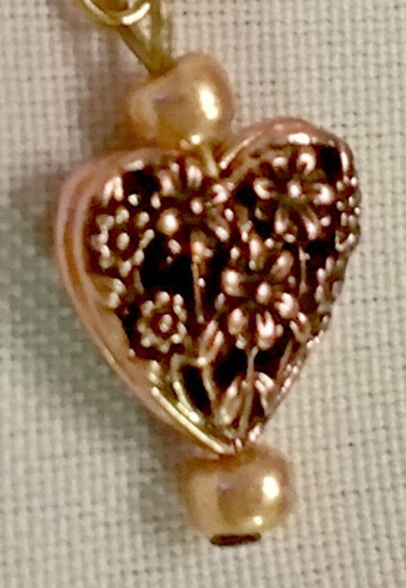 Copper Heart Earrings Etsy