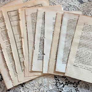 Authentische französische antike Buchseiten Bündel, Ephemera für Handwerk, Zeitschriften Bild 1