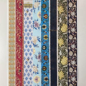 French Washi Tape - Printable - Druck auf Aufkleberpapier - Schnitt - Authentisches französisches Design - Junk Journal Washi Tape