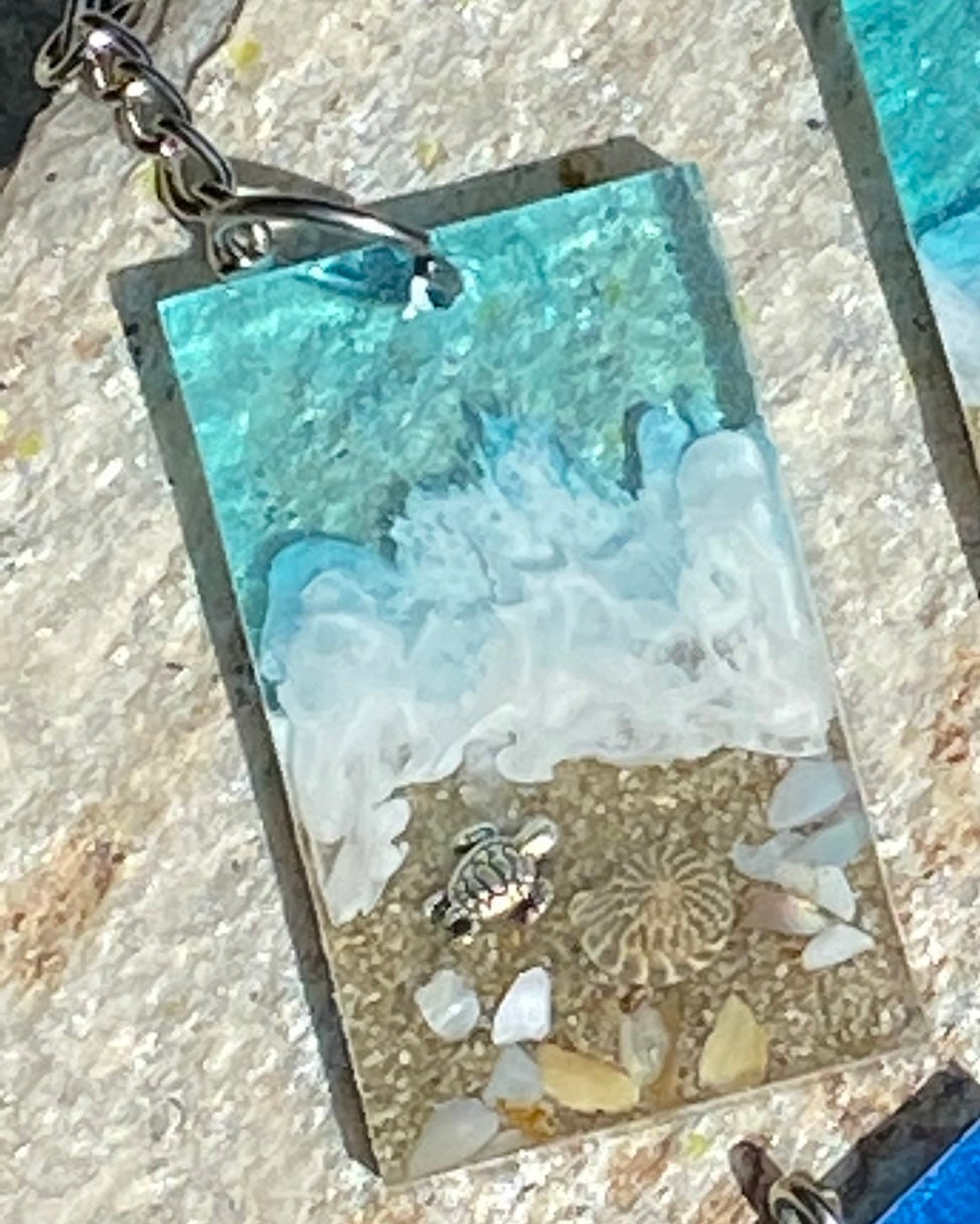 Resin 3D Beach Keychain 3 Sizes Sea Turtle Jewelry Beach - Etsy UK