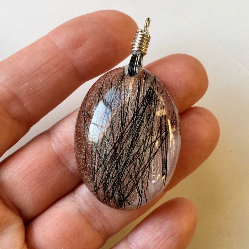 Custom pendant with real hair lock of hair encased in resin Etsy